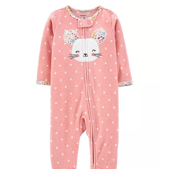 Carter’s Mouse Zip-up Fleece Sleep & Play - Newborn - Picture 3 of 4